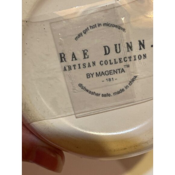 Rae Dunn Artisan Collection By Magenta Tea Mug With Wooden Lid - Picture 3 of 3